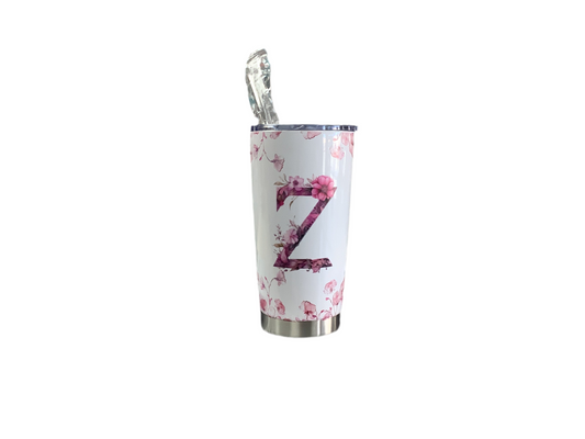 Flower Letter Z tumbler 20oz