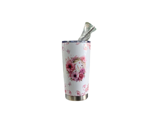 Flower Letter O tumbler 20oz
