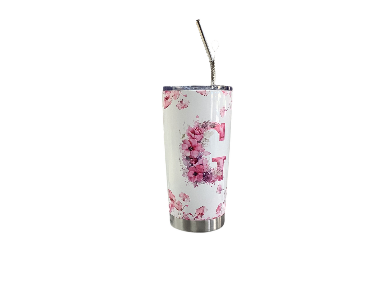 Flower Letter G tumbler 20oz