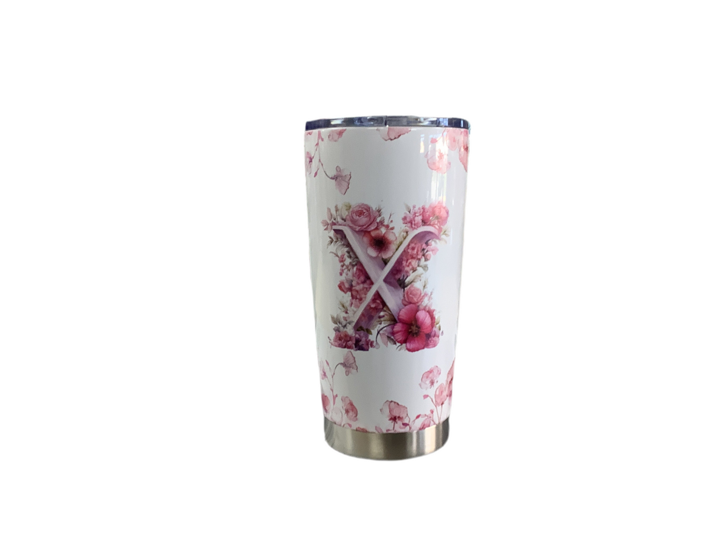 Flower Letter X Tumbler 20oz