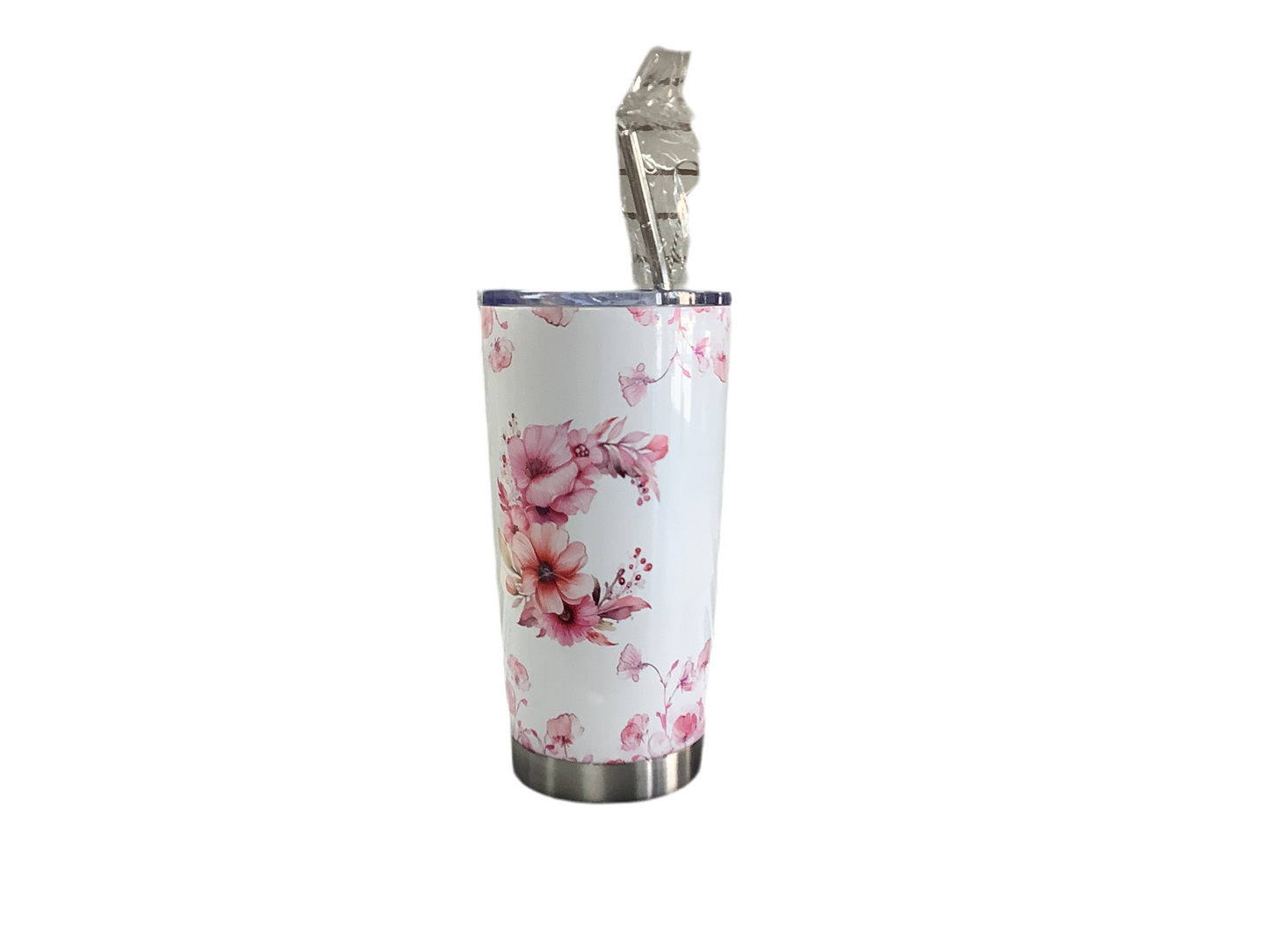 Flower Letter C tumbler 20oz