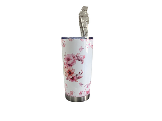 Flower Letter C tumbler 20oz