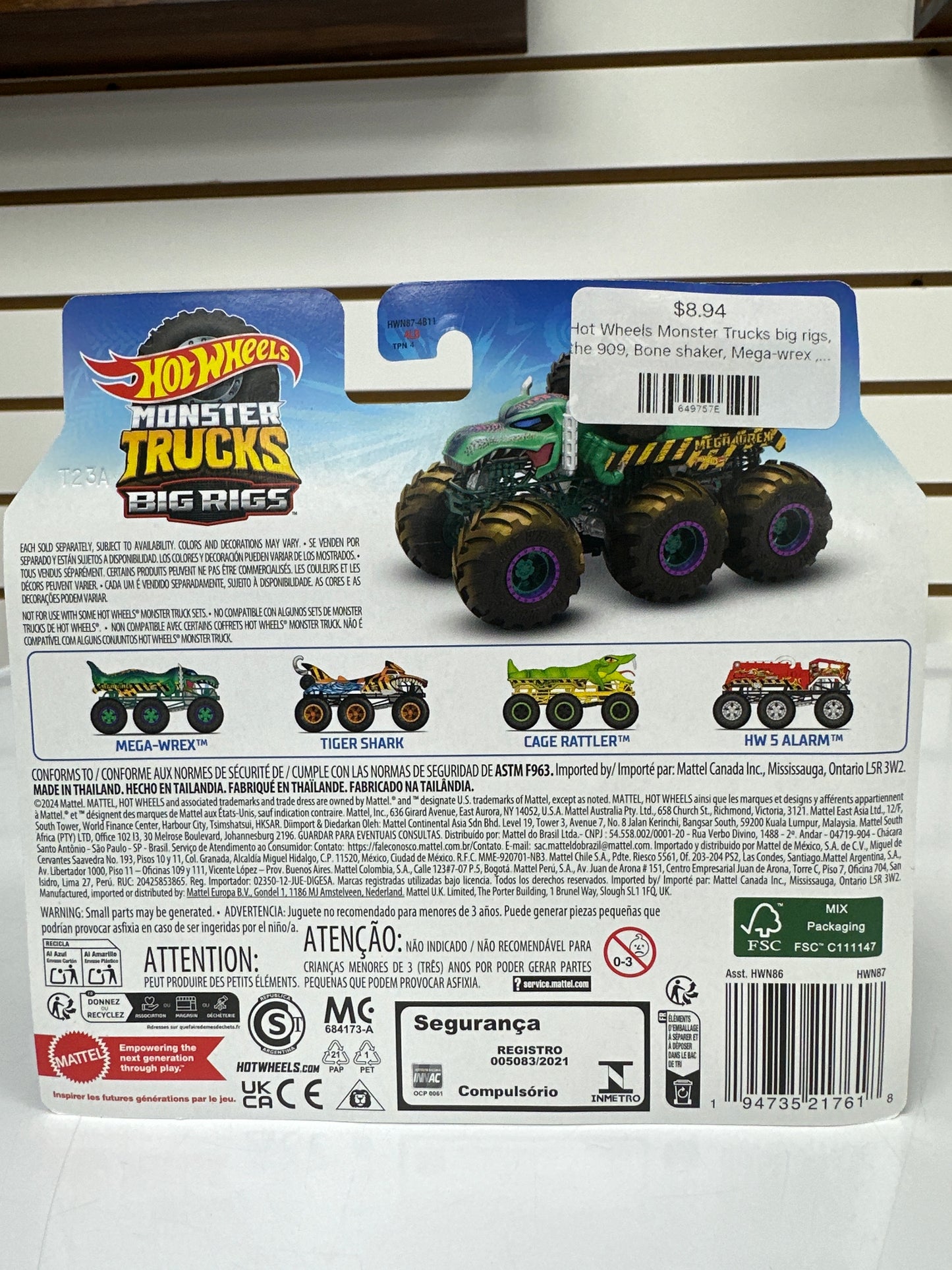 Hot Wheels Monster Trucks Big Rigs ( Mega - Wrex )
