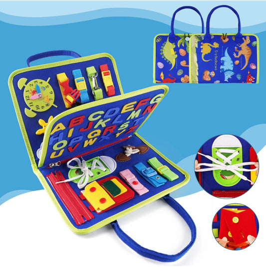Busy board toddler blue
