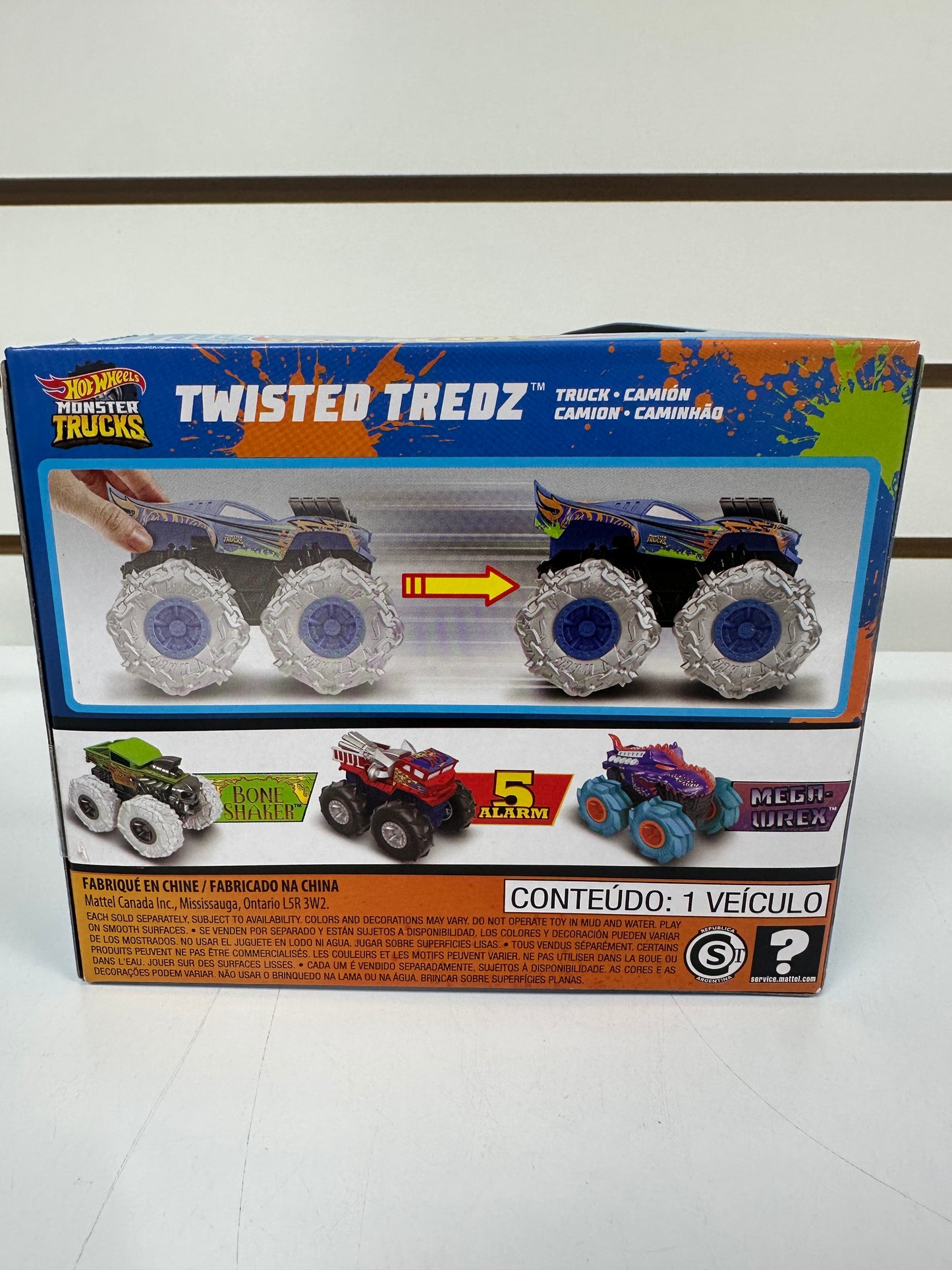 Hot wheels monster truck twisted tredz blue