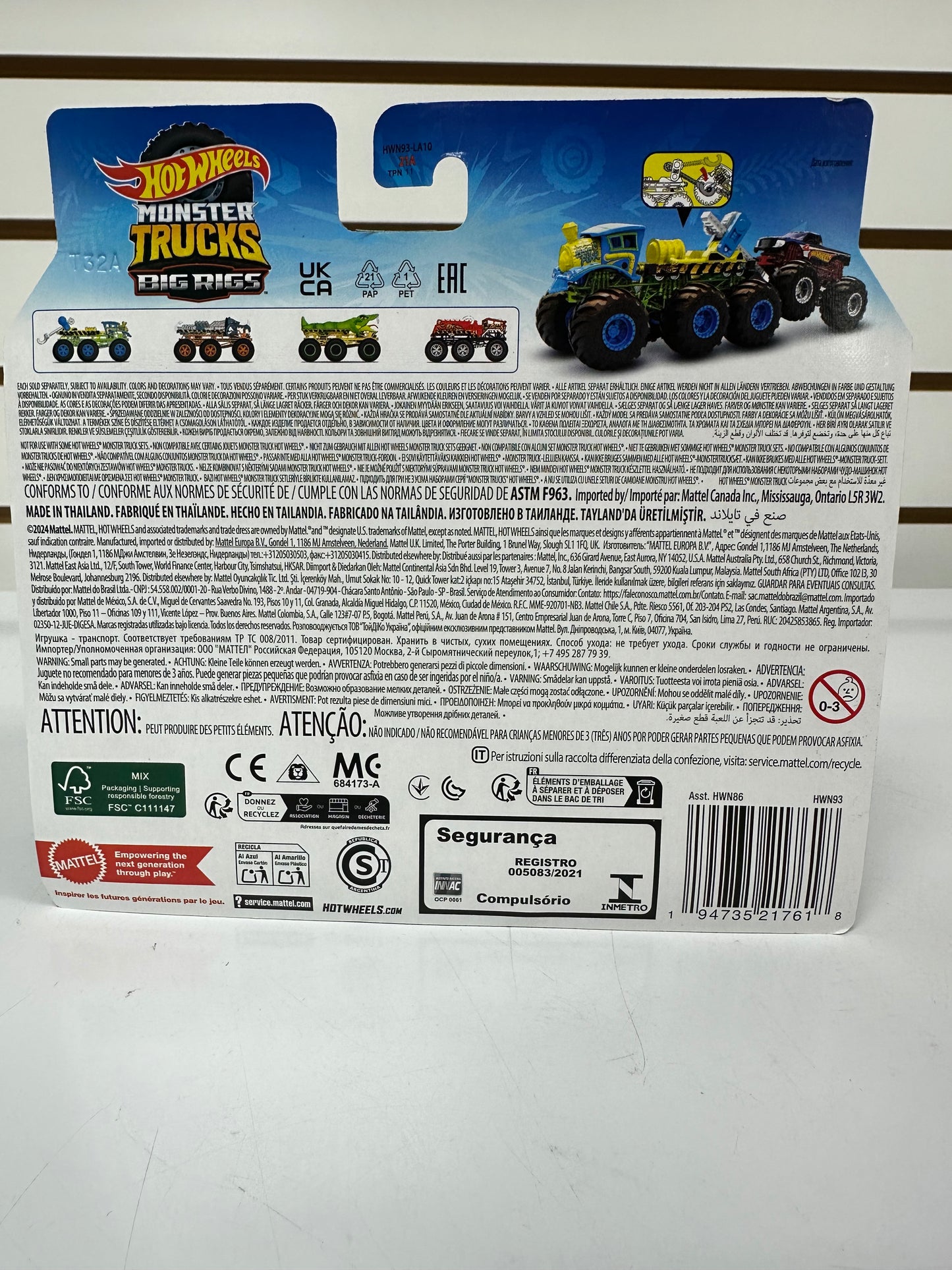 Hot Wheels Monster Truck Big Rigs (loco Punk)