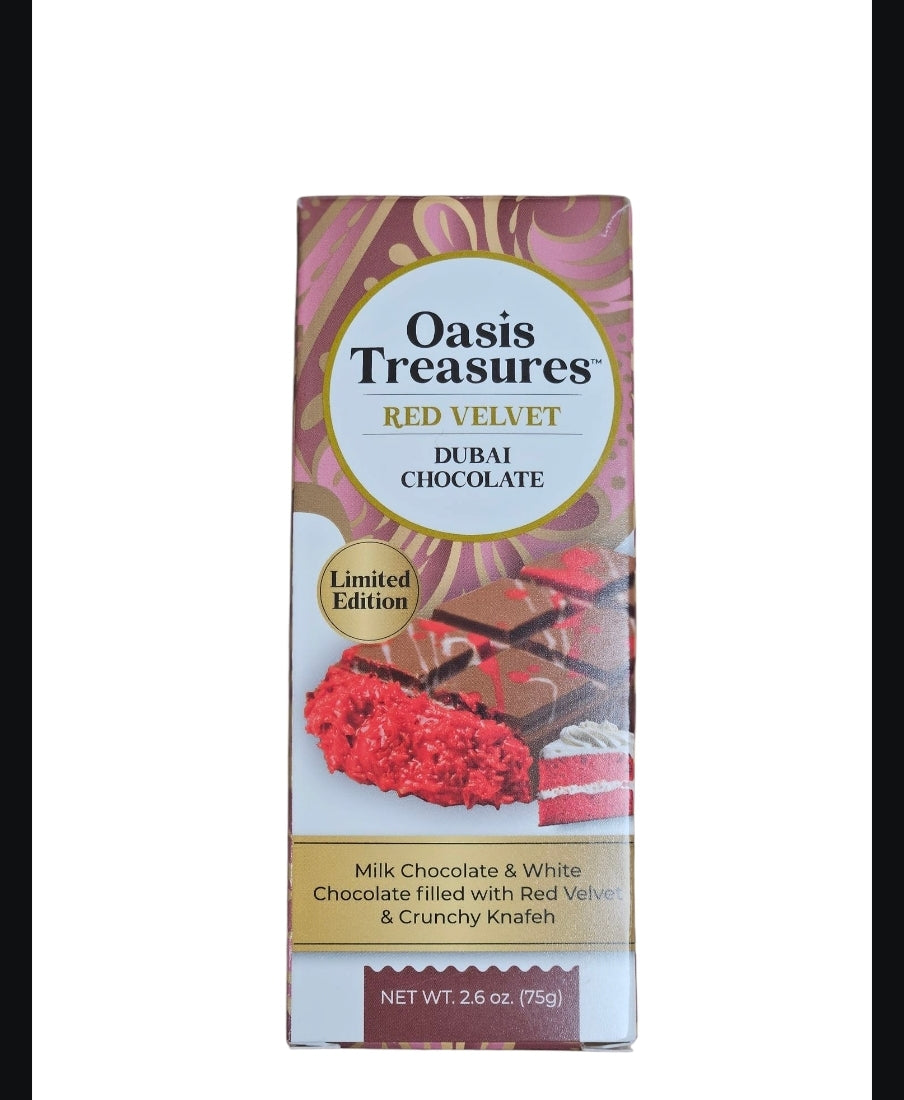 Oasis treasures red velvet Dubai Chocolate Limited Edition